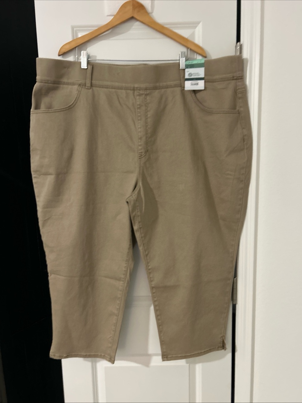 Terra & Sky Women's Size 4x, Beige Pull On Capri Jeggings- NWT